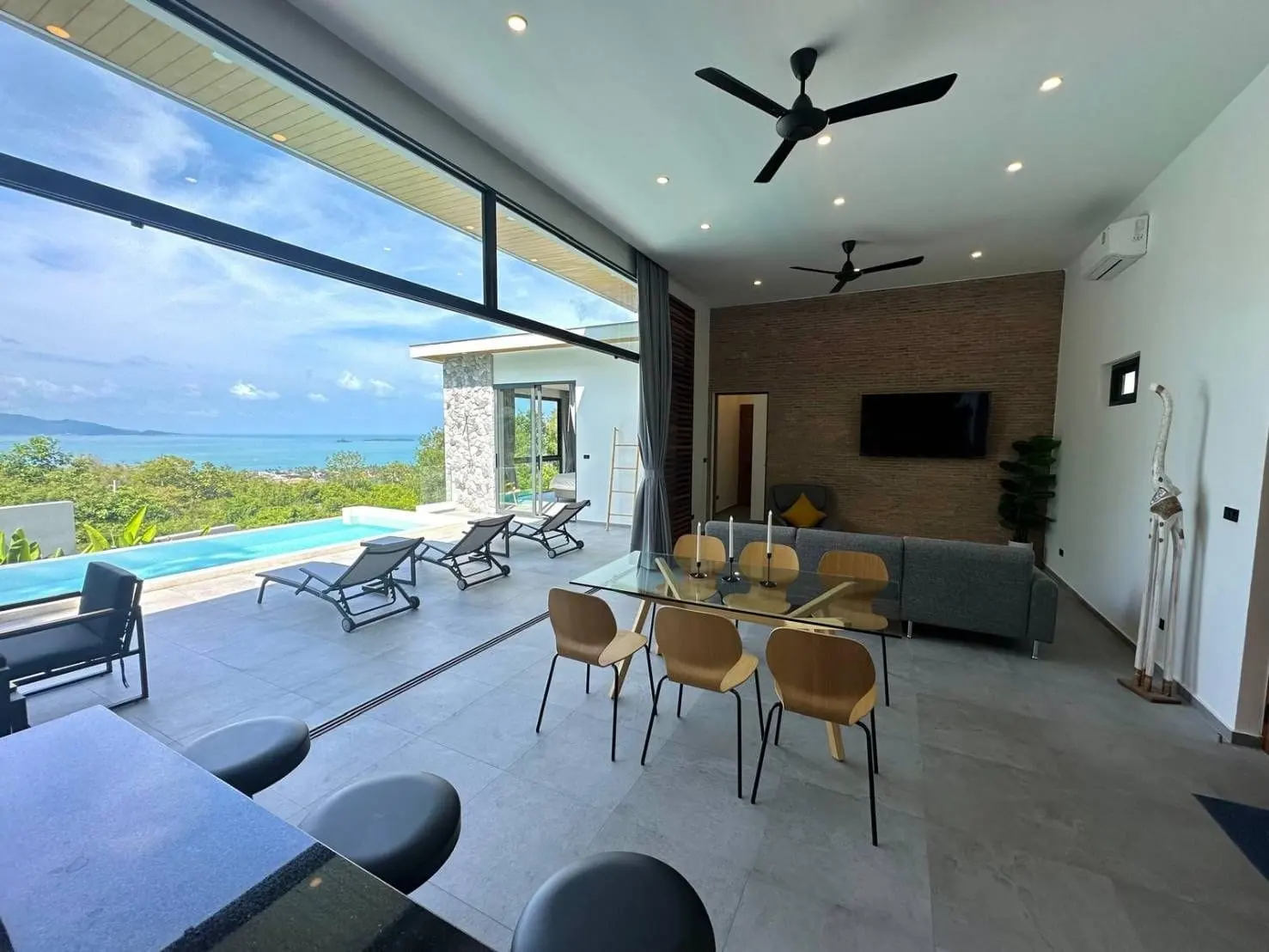 Modern 3-Bedroom Sea View Pool Villa for Sale in Bophut, Koh Samui