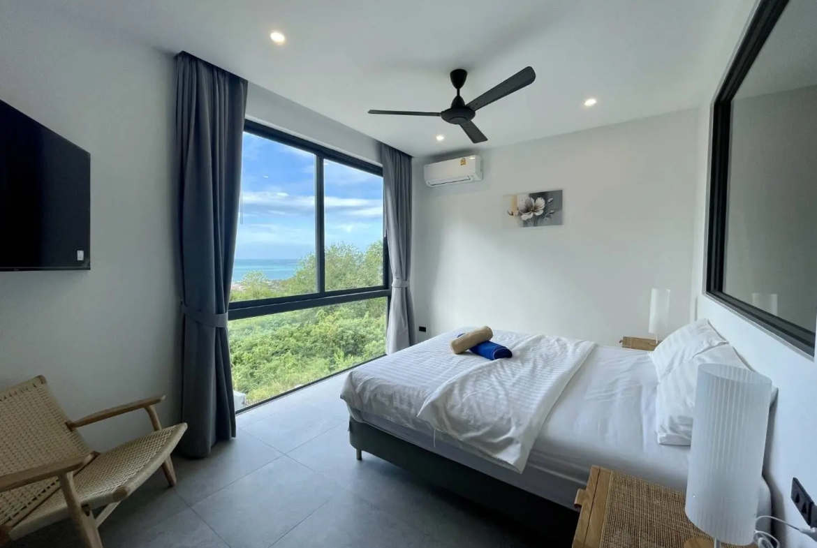 Modern 3-Bedroom Sea View Pool Villa for Sale in Bophut, Koh Samui