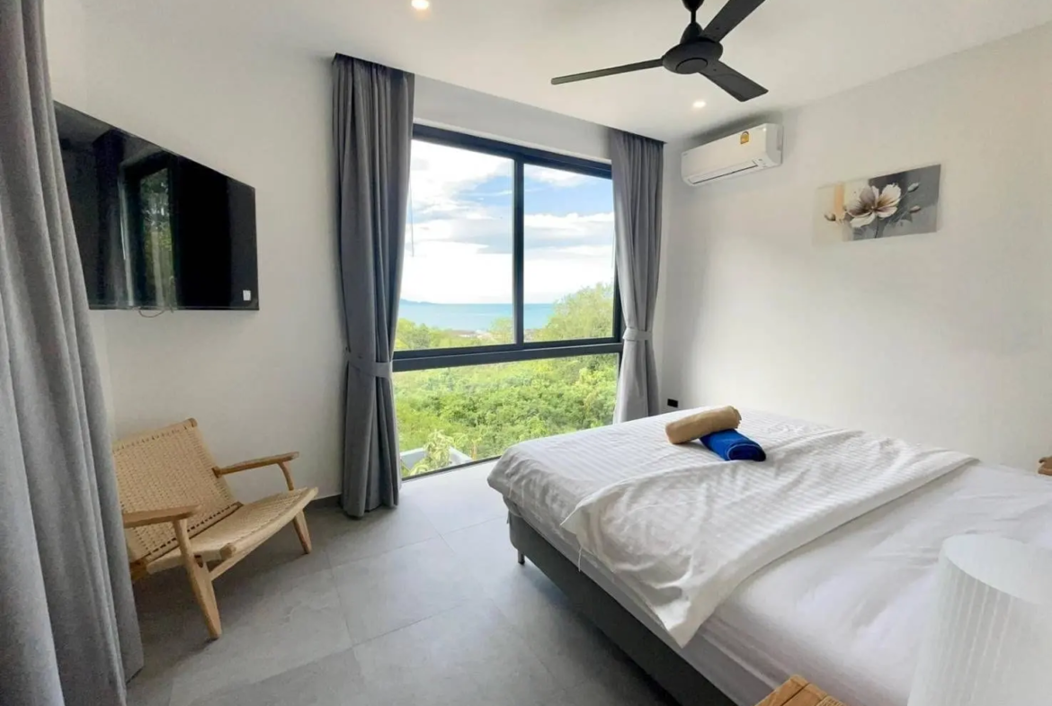 Modern 3-Bedroom Sea View Pool Villa for Sale in Bophut, Koh Samui