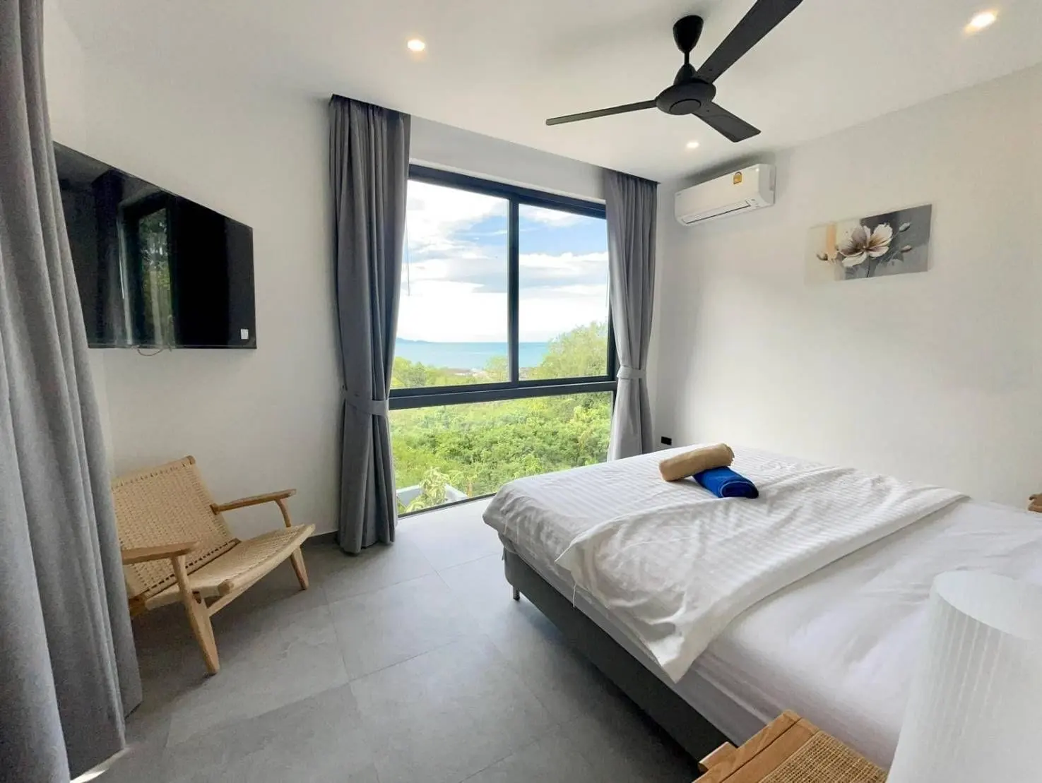 Modern 3-Bedroom Sea View Pool Villa for Sale in Bophut, Koh Samui