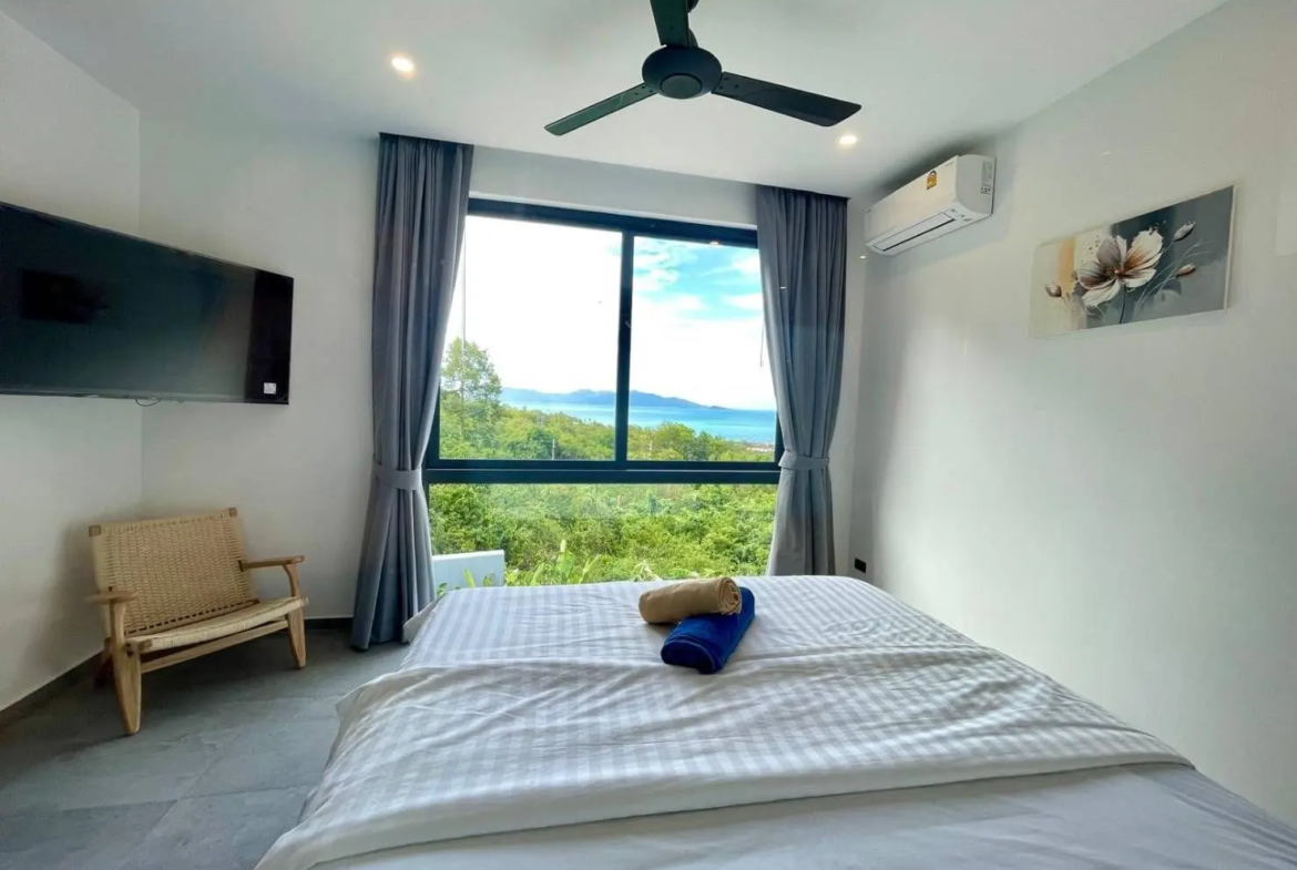 Modern 3-Bedroom Sea View Pool Villa for Sale in Bophut, Koh Samui
