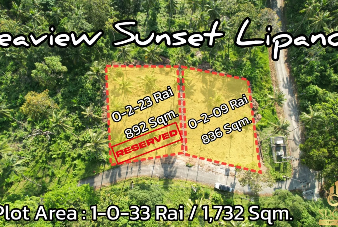 Prime Land for Sale in Lipa Noi, Koh Samui – 836 Sq.m.
