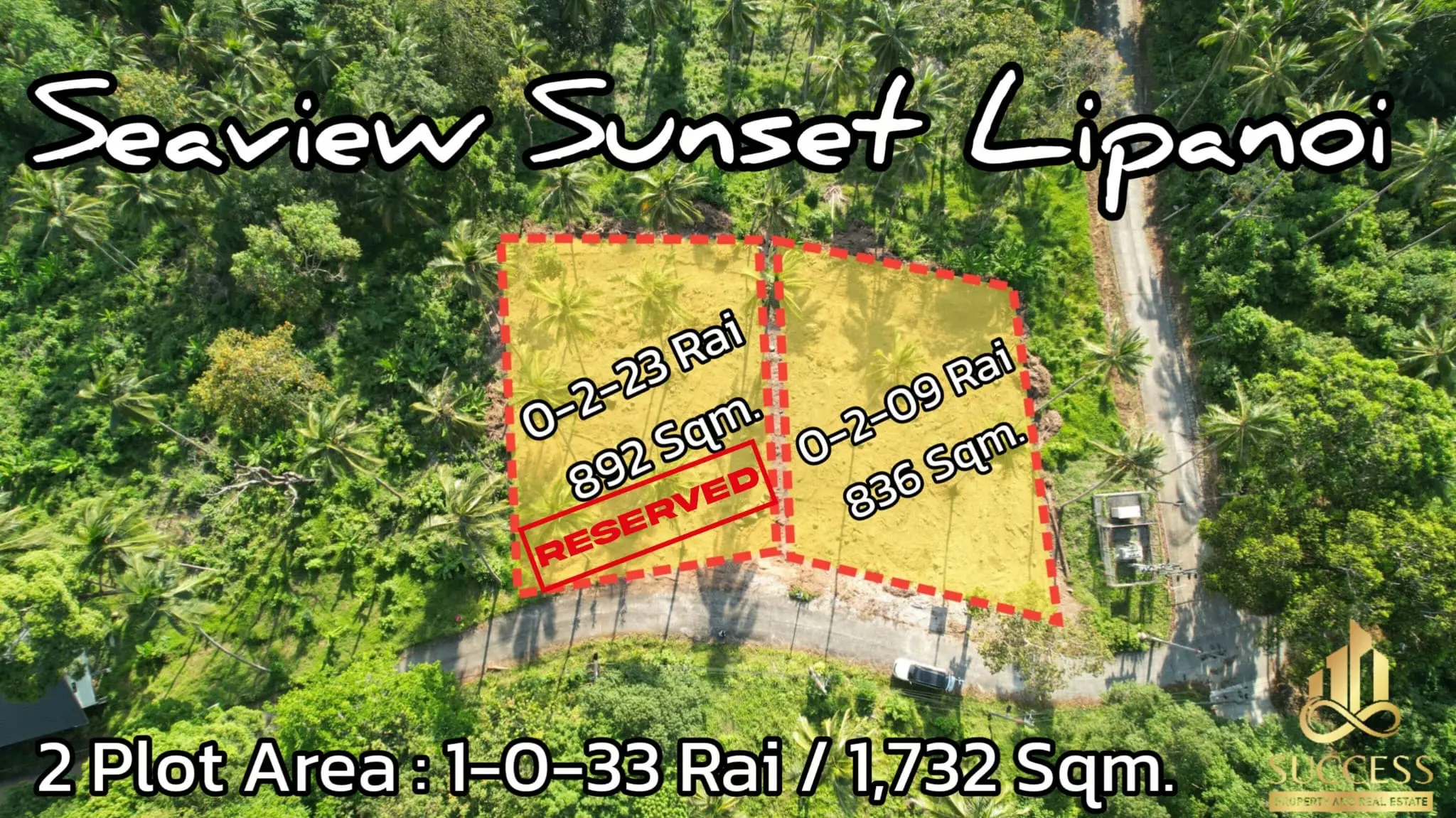 Prime Land for Sale in Lipa Noi, Koh Samui – 836 Sq.m.