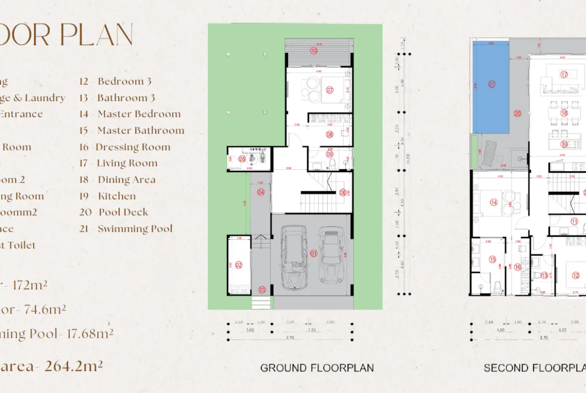 Aether Golden Pool Villas – Plots 1–4 (3 Bedrooms)