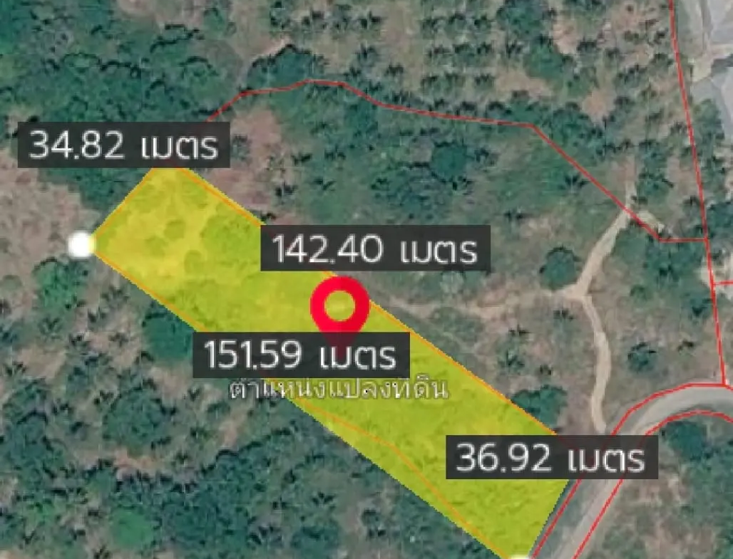 Prime Land Parcel with Partial Sea View for Sale in Chaweng Noi, Koh Samui – Red Title Deed (Chanote), Public Road Access & Electricity Ready