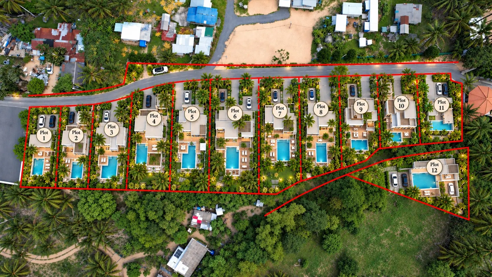 Master Plan Concept Design for Land Plots in Mae Nam Soi 7, Koh Samui
